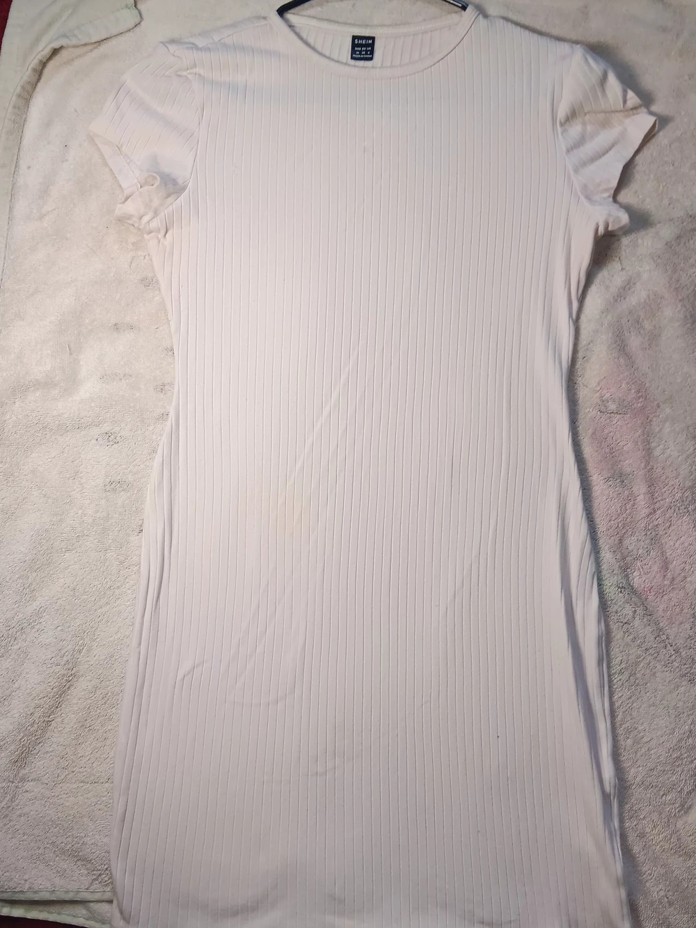 A New Day Women's White Ribbed Short-Sleeve Top